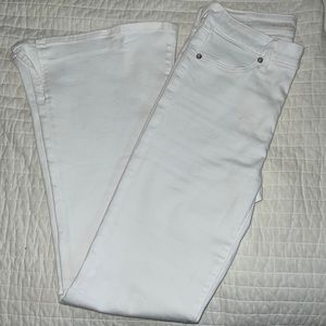 White Super High-Rise Flared Jeans!